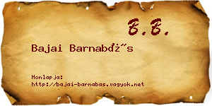 Bajai Barnabás névjegykártya