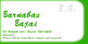 barnabas bajai business card